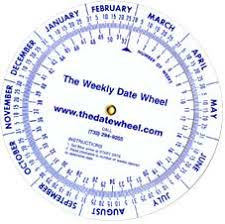 Daily Or Weekly Date Planning Calculator The Date Wheel