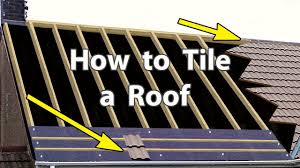 tile a roof with clay or concrete tiles