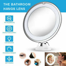 10x Magnifying Lighted Makeup Mirror Daylight Led Vanity Bathroom Travel Compact 741802830364 Ebay