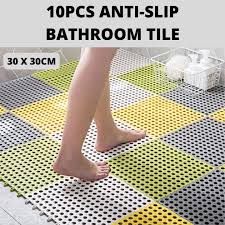 10 pcs bathroom non slip tpe mat 30 x