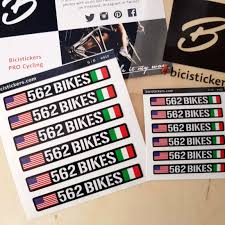 Upload any design or photo and we'll send you a free proof within hours showing how they'll look. Bike Name Stickers With Country Flags Customizable Bicistickers Com