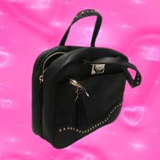 victoria secret makeup bag in black and