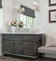 Gray And White Master Bathroom Design