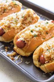 french onion hot dogs gone gourmet