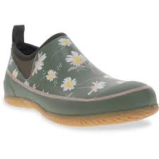 Western Chief Women S Dainty Daisy Waterproof Rubber Neoprene Garden Shoe Green Size 7