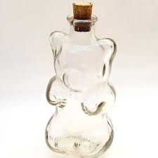 Vintage Antique Glass Honey Bear Empty