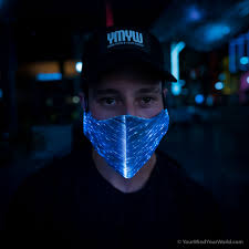 Light Up Mask Fiber Optic Mask Rave Burning Man Mask