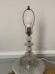 Clear Glass Accent Table Lamp