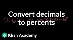 0.375 as a percent equals 37.5% Converting Decimals To Percents 0 601 Video Khan Academy