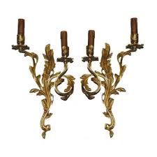Pair Antique Replica Brass European
