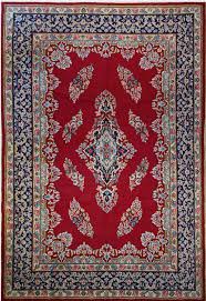 kerman persian carpet 8259 on red wool