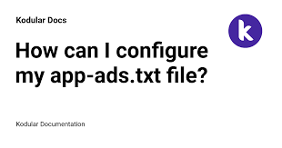 how can i configure my app ads txt file