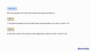 Solved Write The Equation Of A Circle