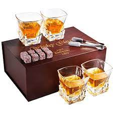 sishynio set of 4 whiskey glass with 8