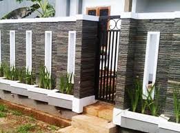 Model pagar rumah tembok minimalis modern. 31 Desain Model Pagar Tembok Minimalis Modern Elegan Ideas House Design Compound Wall Design Fence Design