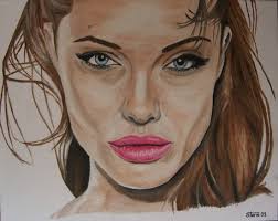 "Angelina Jolie" Malerei als Poster und Kunstdruck von Mario Sturm bestellen ...