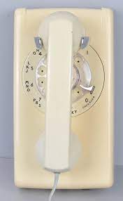 Ivory Wall Rotary Phone Bell System