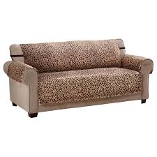 leopard plush furniture cover xl sofa