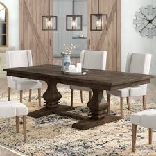 Whether you're dining with family or friends, a beautiful extending dining table and chairs is perfect for when you. Darby Home Co Smithton Extendable Trestle Dining Table Reviews Wayfair
