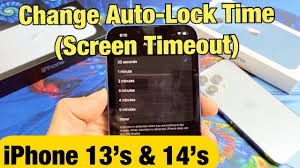 change screen timeout time auto lock