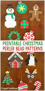 printable christmas perler bead