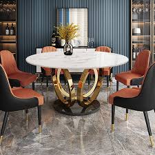 59 modern round dining table set for 6
