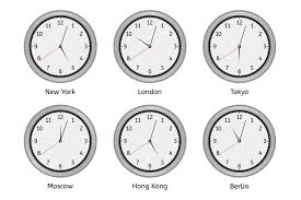 Time Zone Clocks Modern Wall Round