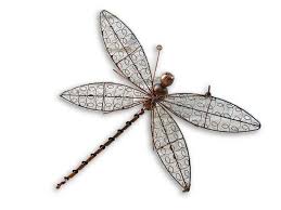 Copper Wire Dragonfly Wall Art Small