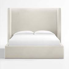 Beige Upholstered Queen Bed