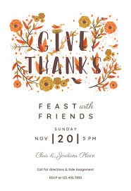 Thanksgiving Invitation Templates Free Greetings Island