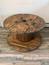 Repurposed Cable Spool Side Table