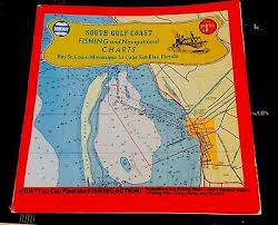 South Gulf Coast Fishing Navigational Charts Maps Vintage Ms