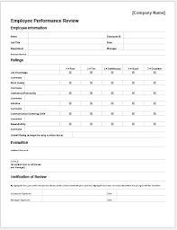 Performance Appraisal Forms For Ms Word Word Document