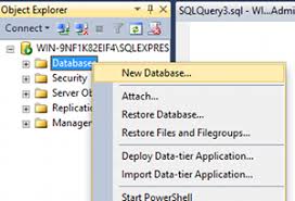 how to create a database in sql server