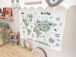 Map Prints Nursery Print Kids