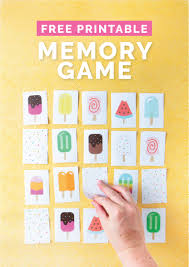 Popsicle Printable Memory Game Design Eat Repeat
