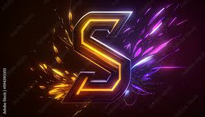 beautiful abstract futuristic letter s