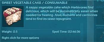 how to make sweet vegetable cake in ark