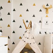 baby room decor triangles wall sticker