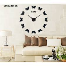 erfly 3d acrylic wall clock for