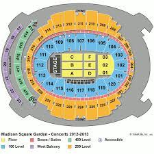 seating chart madison square garden