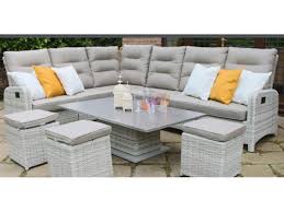 Luxurious garden furniture in your own home. Tulla Corner Sofa Set Latte 2020 Sapcote Garden Centre