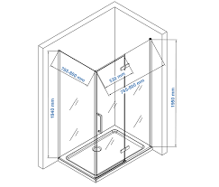 Corner Shower With Hinged Door Ex409