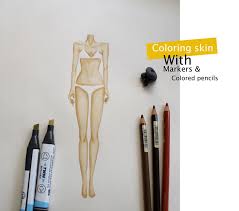 How Color Skin With Markers And Colored Pencils Fashion