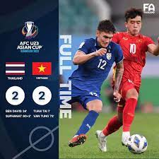 ผลบอลล่าสุด ทีมชาติไทย เสมอ เวียดนาม ศึกAFC U23 Asian Cup