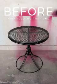 how to paint metal furniture salvaged