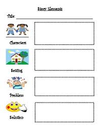 Story Map Worksheet And Large Pocket Chart Labels By