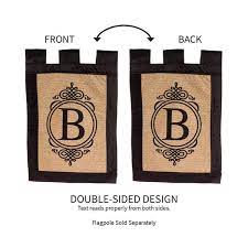 Sub Burlap Monogram B Flag