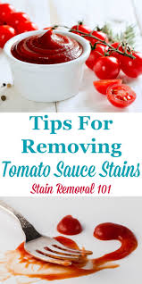 tips for removing tomato sauce stains
