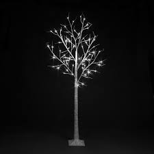 4ft 6ft Or 8ft Led Birch Christmas Twig Tree Ice White Leds Outdoor Indoor